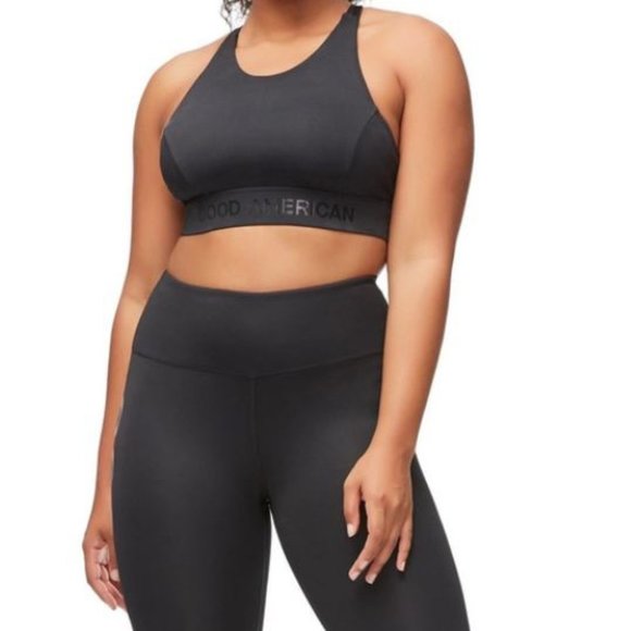 Good American Core Power Sports Bra sz 5 Black 2XL Gym Run Yoga Walk Athletic - Picture 2 of 10